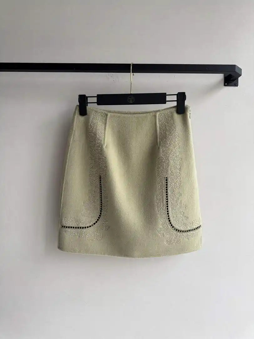Hermes Women 100% Cashmere skirt  H33372