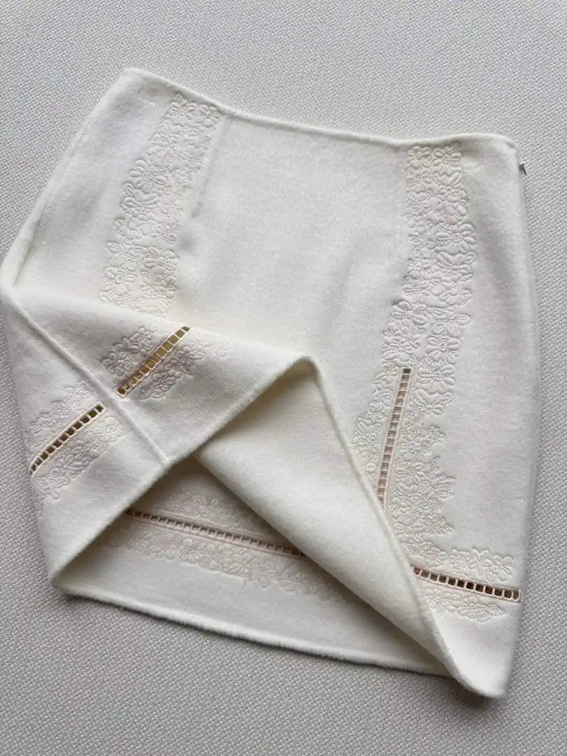 Hermes Women 100% Cashmere skirt  H33373
