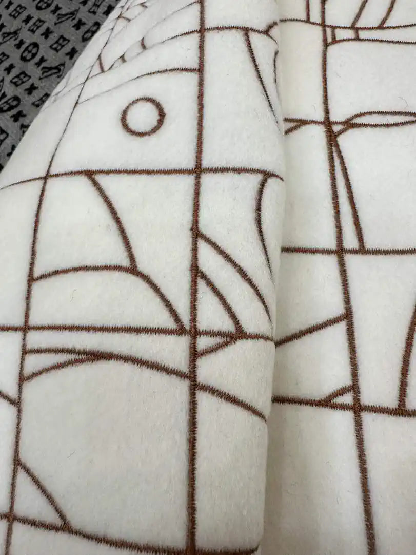 Hermes Women cashmere coat with leather H33360