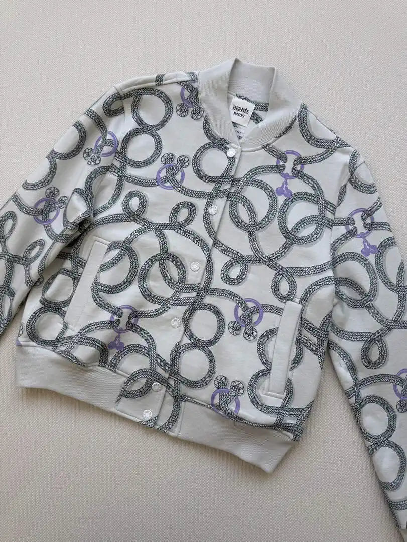 Hermes Women casual sweatshirt jacket coat H33365