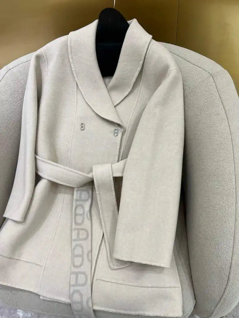Hermes Women Classic pig nose monogram cashmere coat H33362