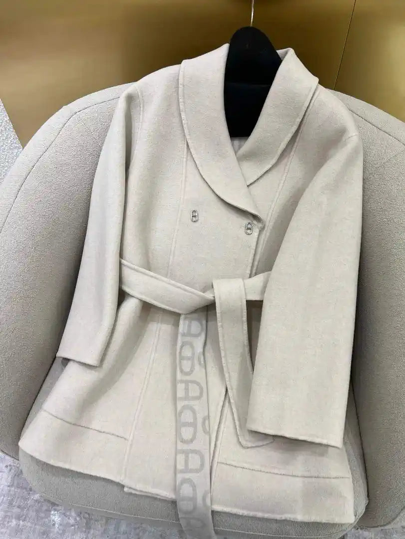 Hermes Women Classic pig nose monogram cashmere coat H33362