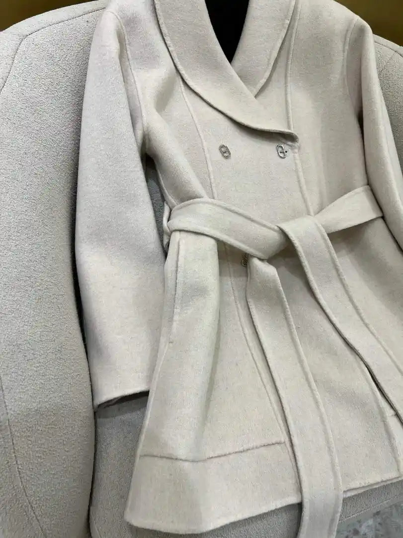 Hermes Women Classic pig nose monogram cashmere coat H33362