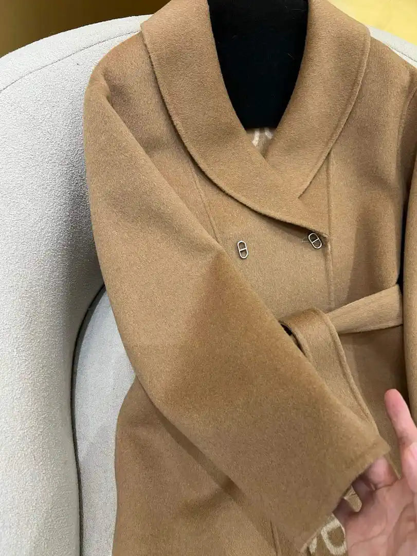 Hermes Women Classic pig nose monogram cashmere coat H33363