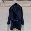 Hermes Women Classic pig nose monogram cashmere coat H33366