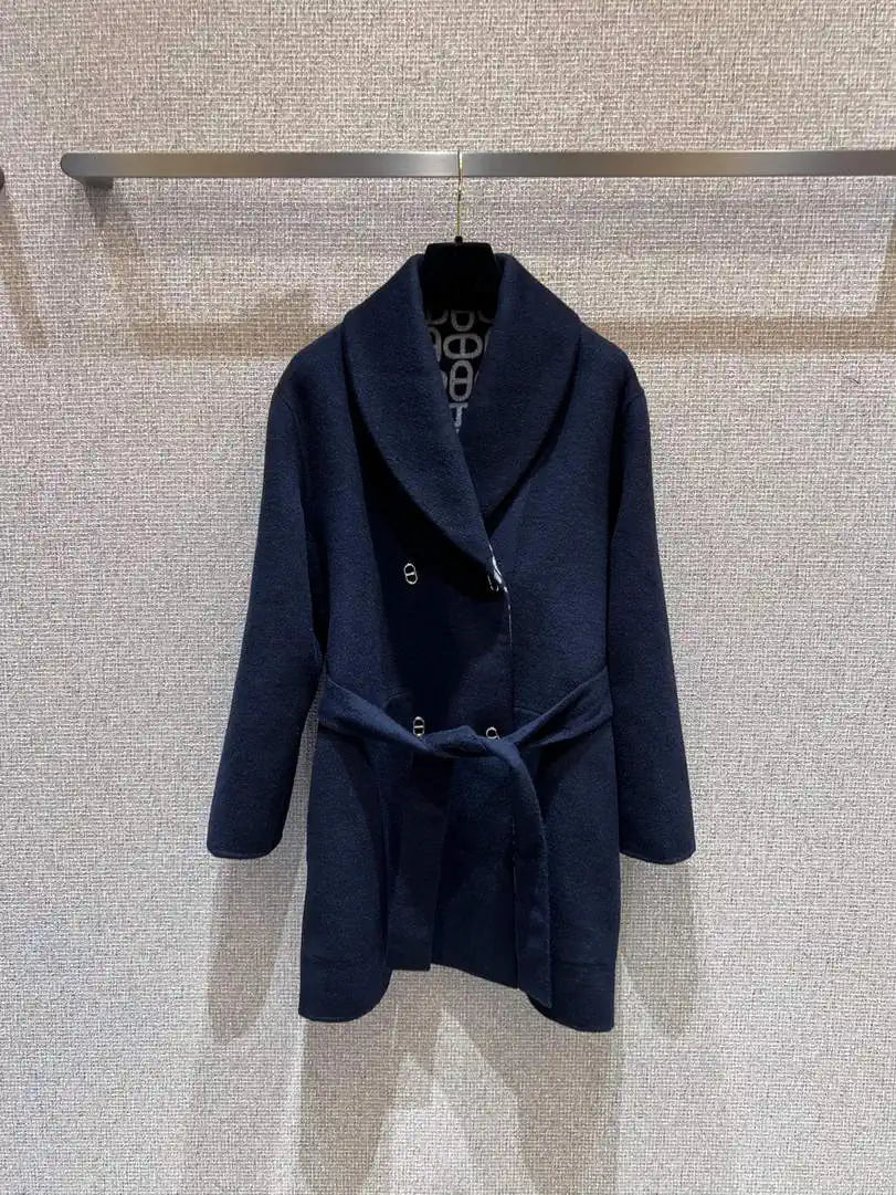 Hermes Women Classic pig nose monogram cashmere coat H33366