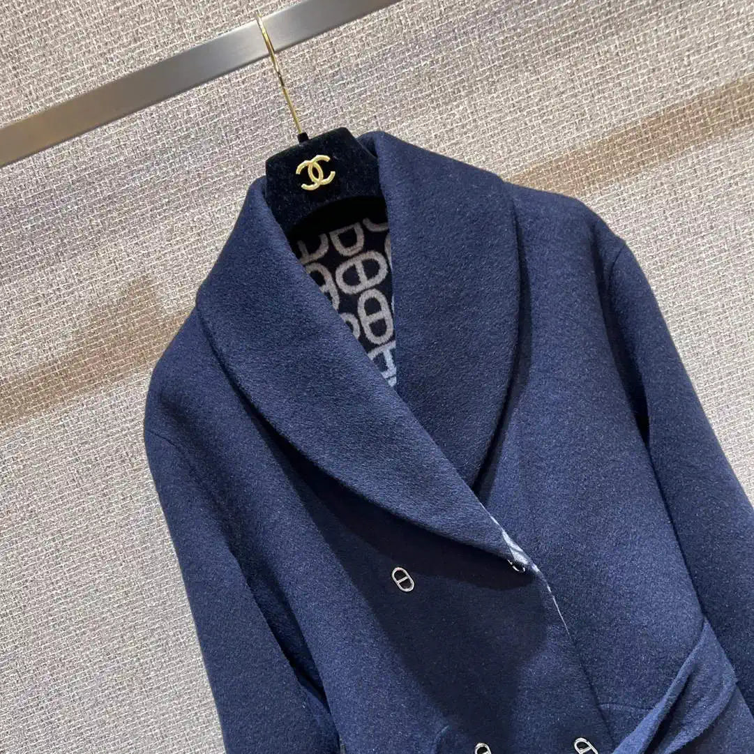 Hermes Women Classic pig nose monogram cashmere coat H33366
