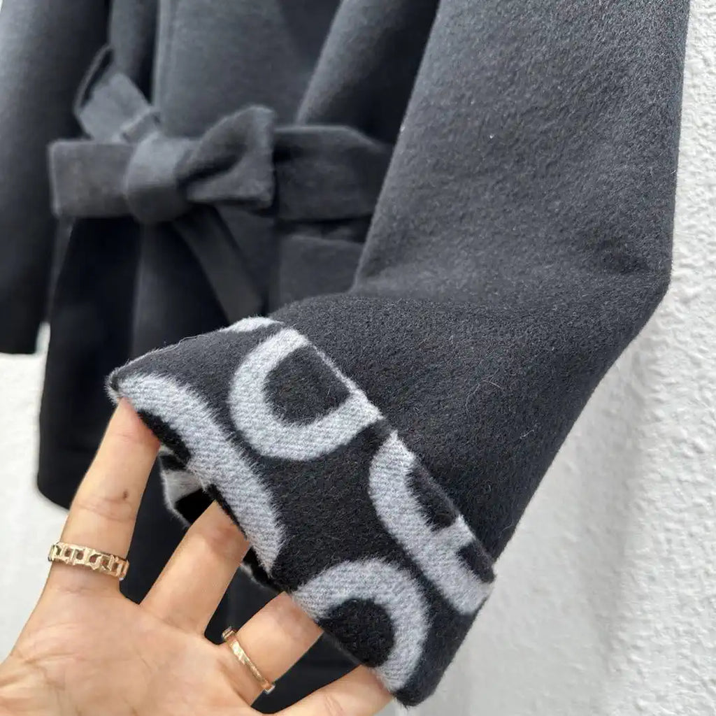 Hermes Women Classic pig nose monogram cashmere coat H33367