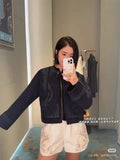 Hermes Women Embroidered hollow double-faced cashmere short coat H33367