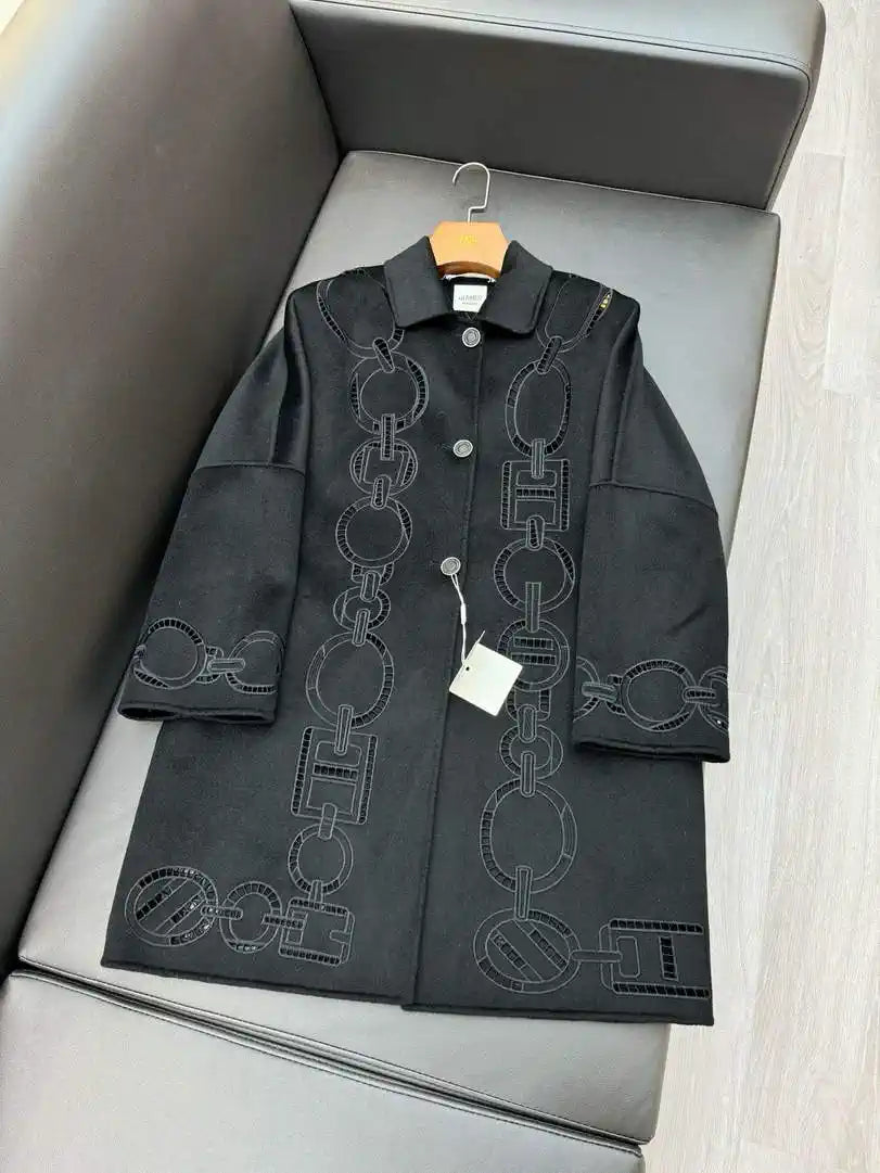 Hermes Women Heavy cashmere jacket coat H33368