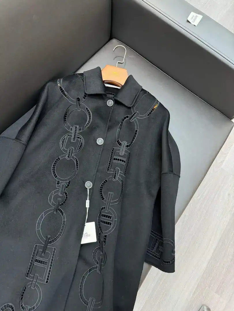 Hermes Women Heavy cashmere jacket coat H33368