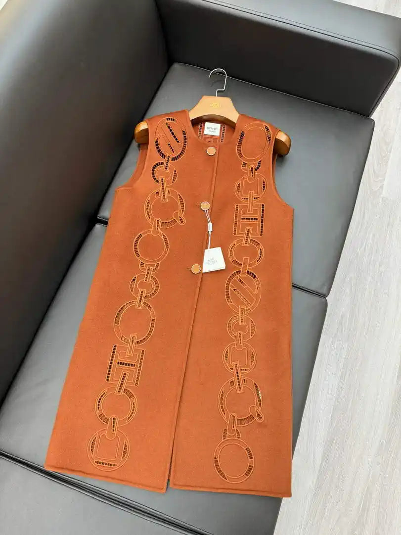 Hermes Women Heavy cashmere Vest coat H33369