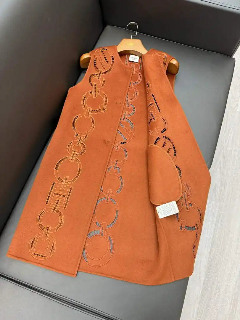 Hermes Women Heavy cashmere Vest coat H33369