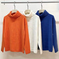 Hermes Women Hermes embossed pattern turtleneck sweater H33352