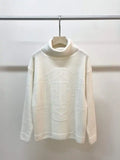 Hermes Women Hermes embossed pattern turtleneck sweater H33352