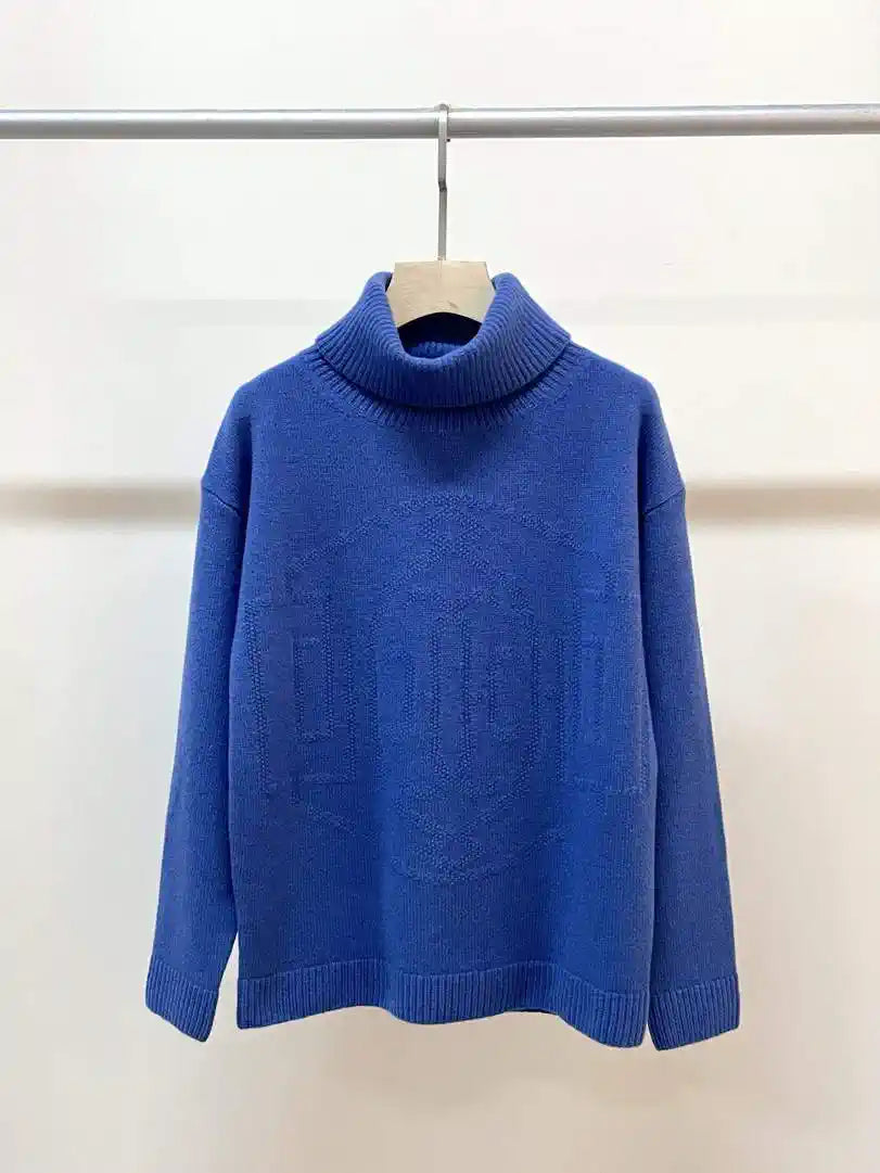 Hermes Women Hermes embossed pattern turtleneck sweater H33352