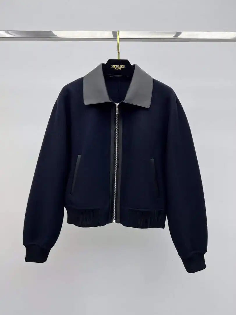 Hermes Women Leather and cashmere Jacket H33340