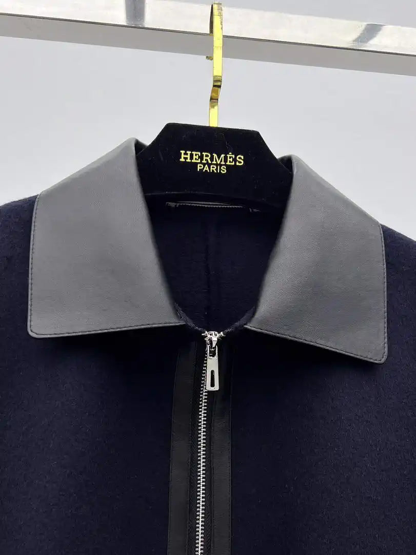 Hermes Women Leather and cashmere Jacket H33340