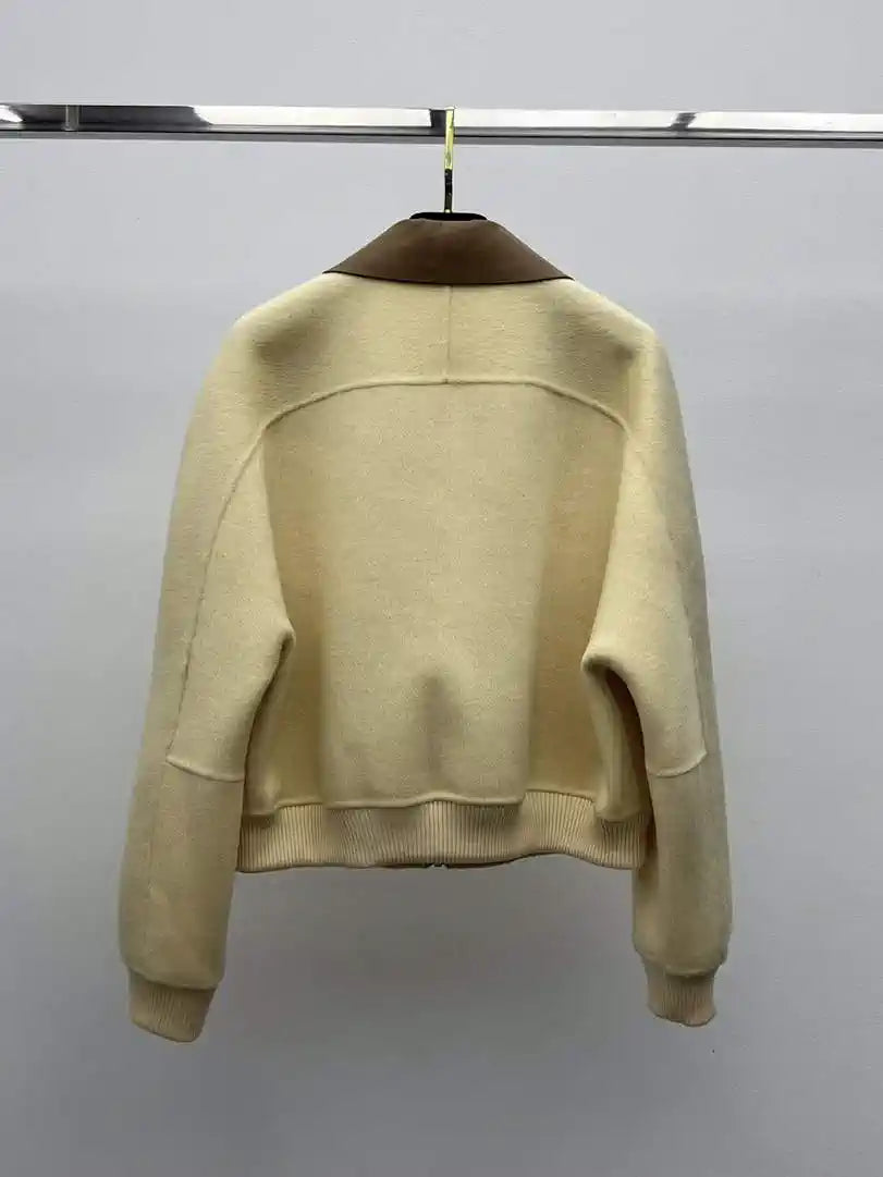 Hermes Women Leather and cashmere Jacket H33340
