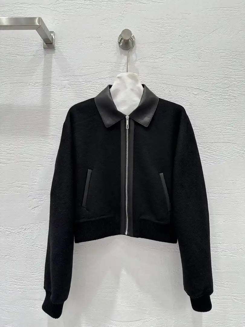 Hermes Women Leather and cashmere Jacket H33341