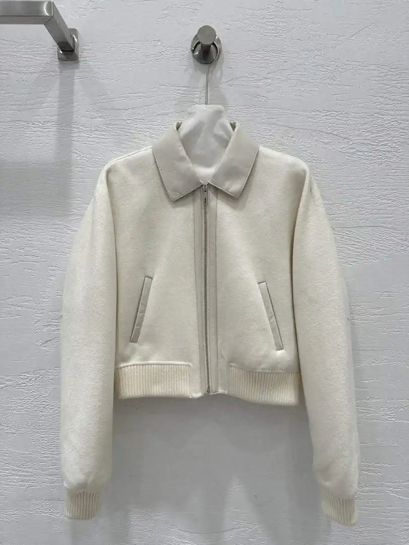 Hermes Women Leather and cashmere Jacket H33341