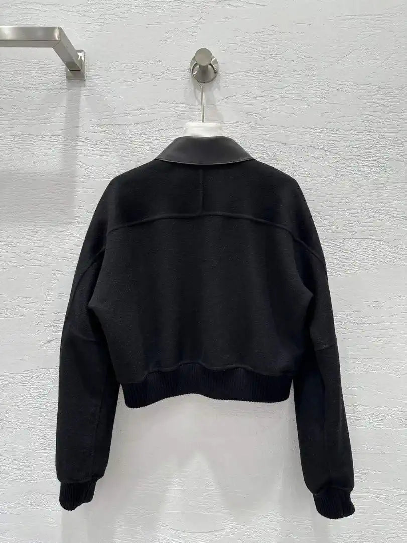 Hermes Women Leather and cashmere Jacket H33341