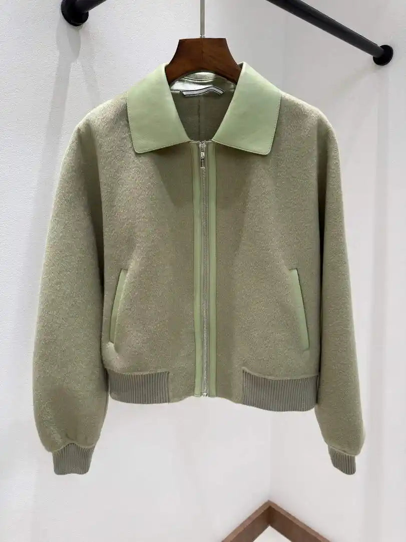 Hermes Women Leather and cashmere Jacket H33342