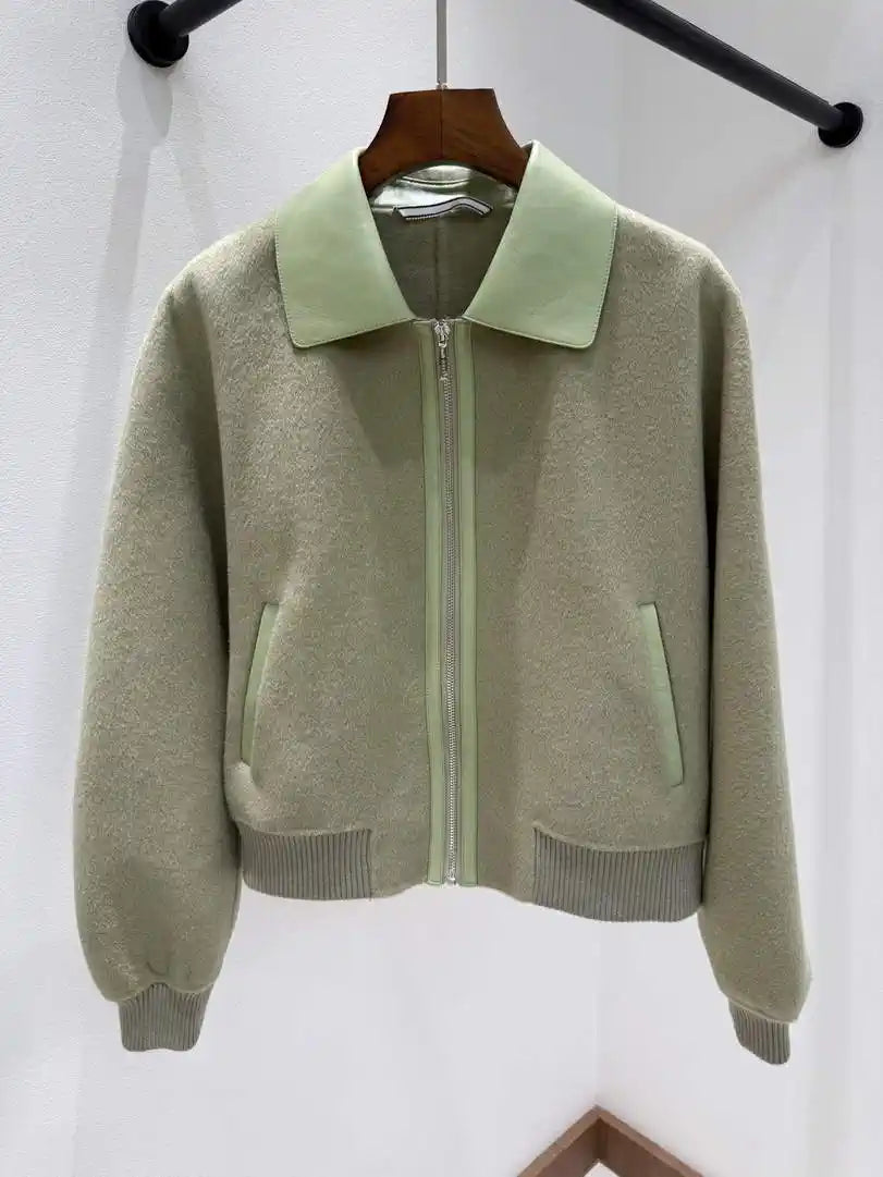 Hermes Women Leather and cashmere Jacket H33342