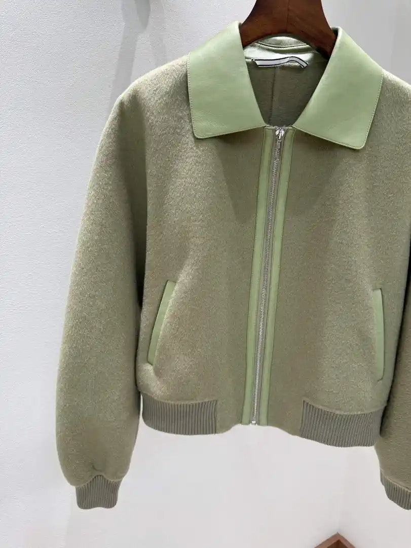 Hermes Women Leather and cashmere Jacket H33342
