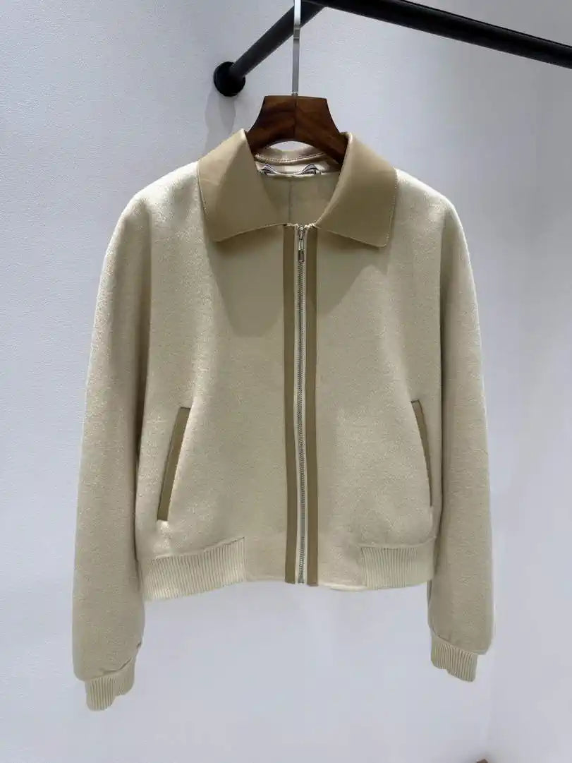 Hermes Women Leather and cashmere Jacket H33342