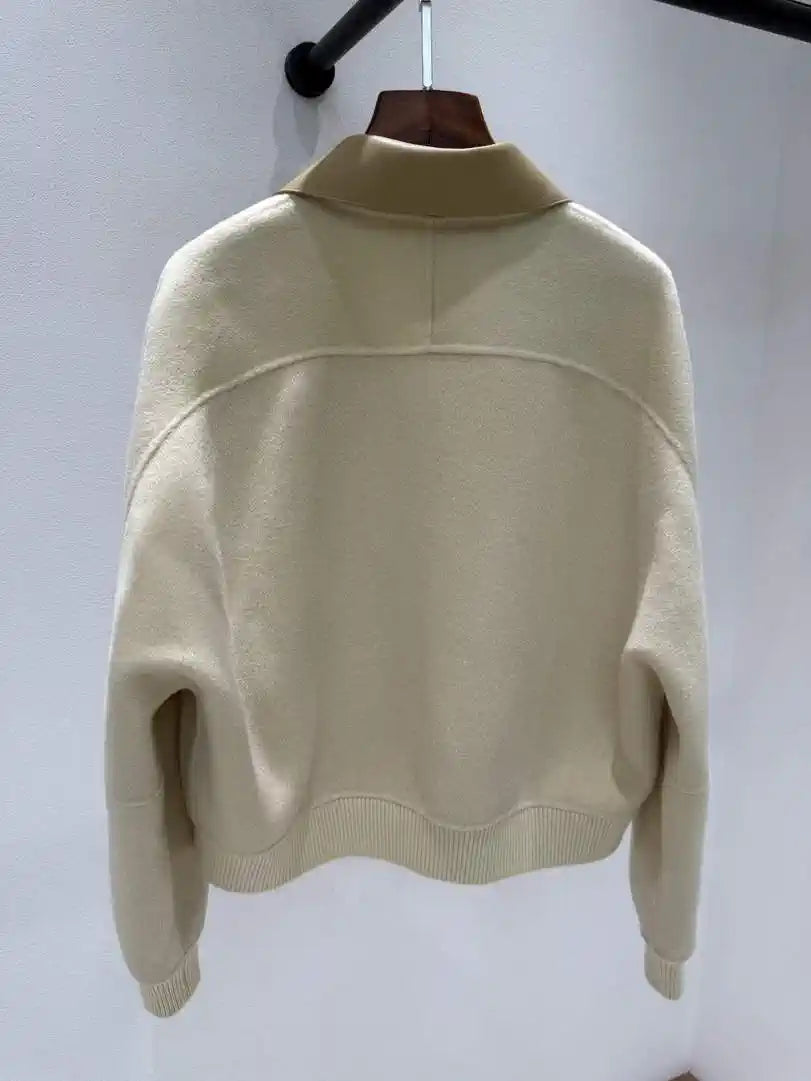 Hermes Women Leather and cashmere Jacket H33342