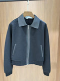 Hermes Women Leather and cashmere Jacket H33342
