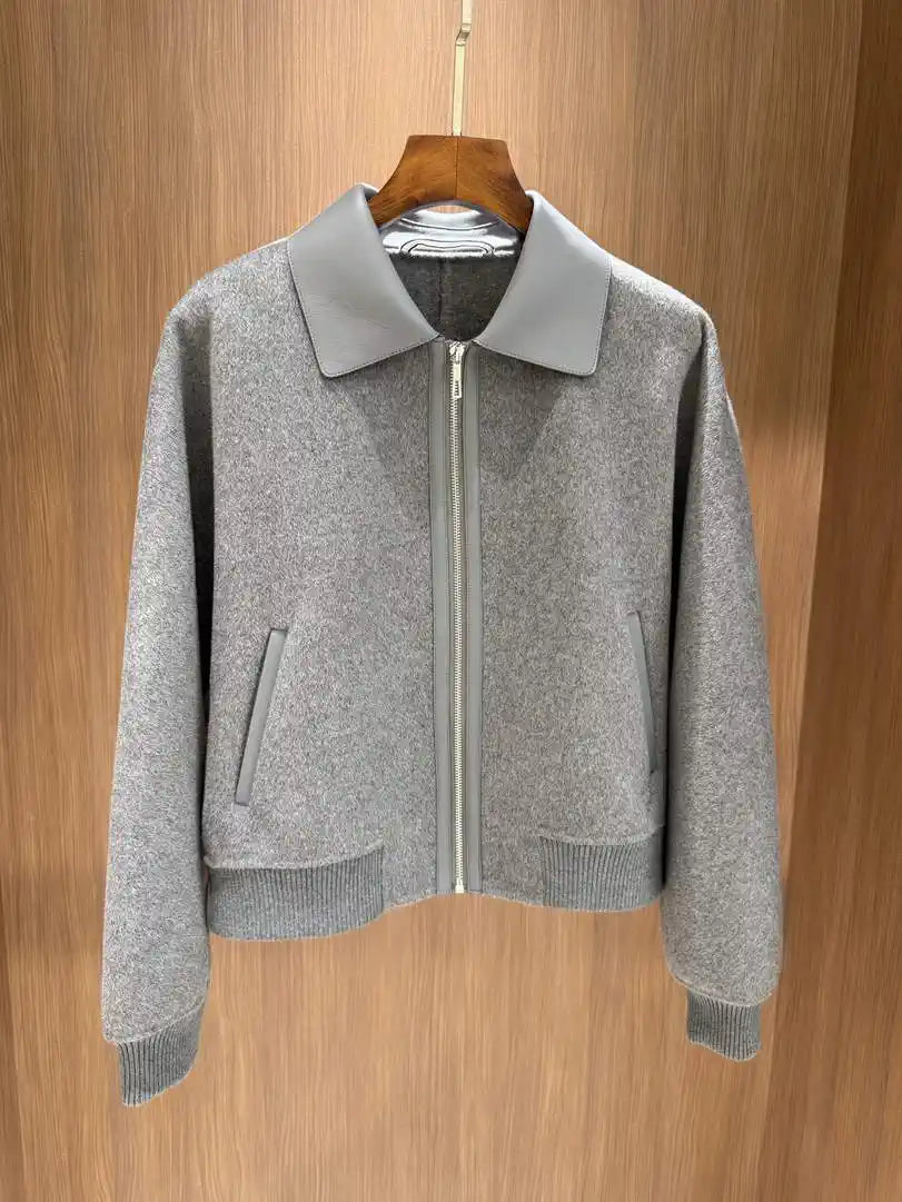 Hermes Women Leather and cashmere Jacket H33342