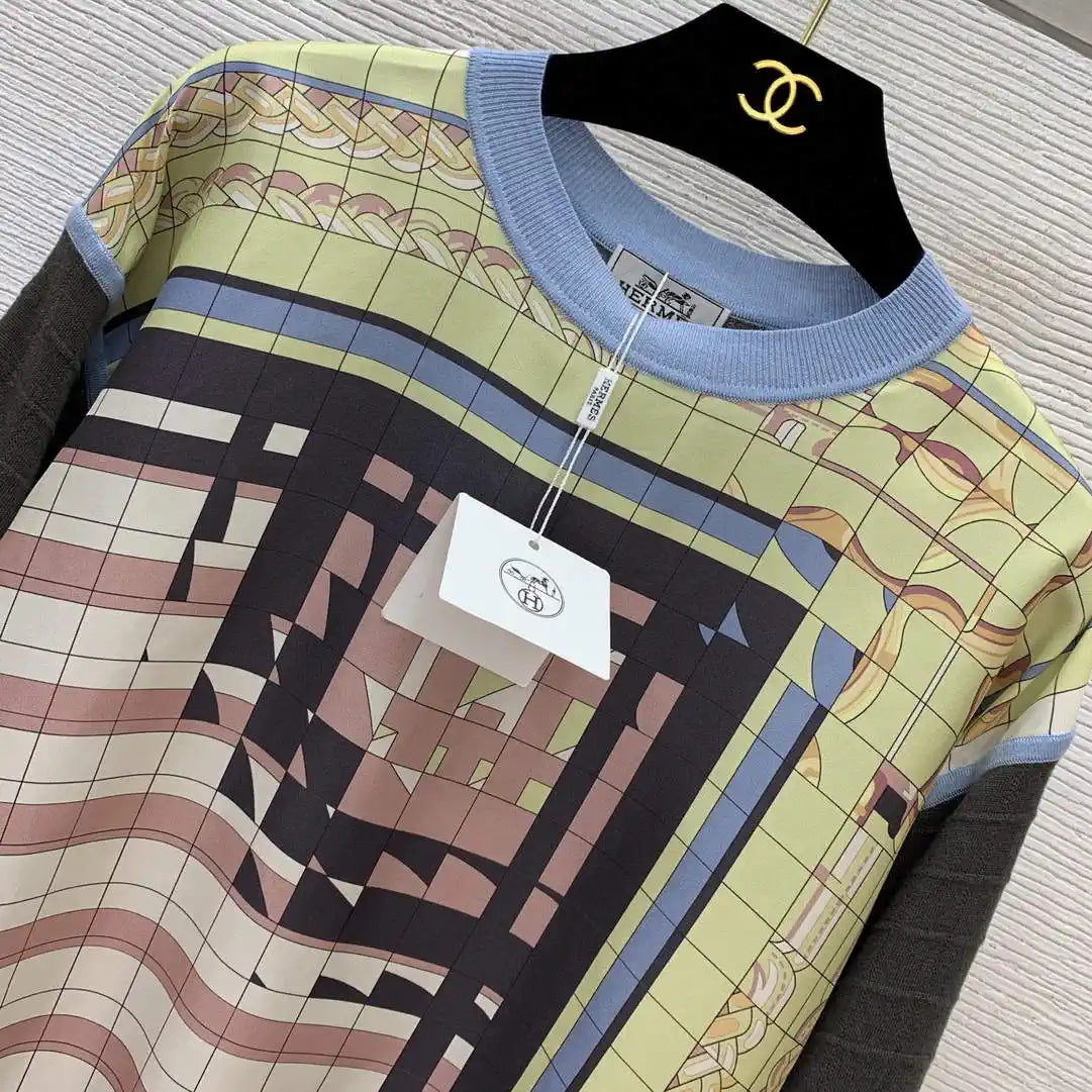 Hermes Women Long T-shirt Fashion Clothing H77203