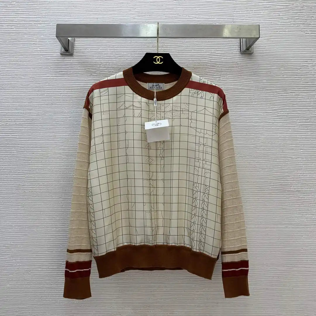 Hermes Women Long T-shirt Fashion Clothing H77204