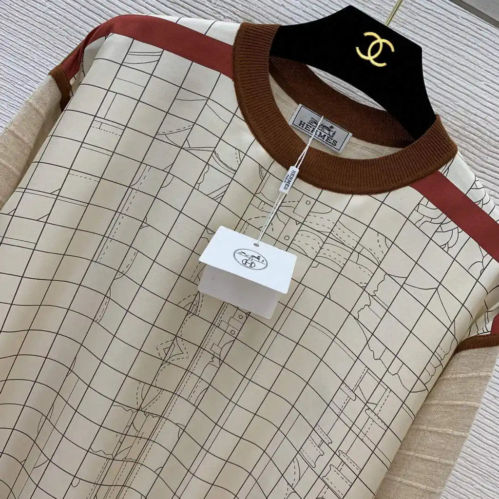 Hermes Women Long T-shirt Fashion Clothing H77204