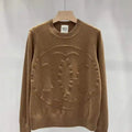 Hermes Women Medallion knitted long-sleeved cashmere pullover sweater H33353