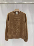 Hermes Women Medallion knitted long-sleeved cashmere pullover sweater H33353