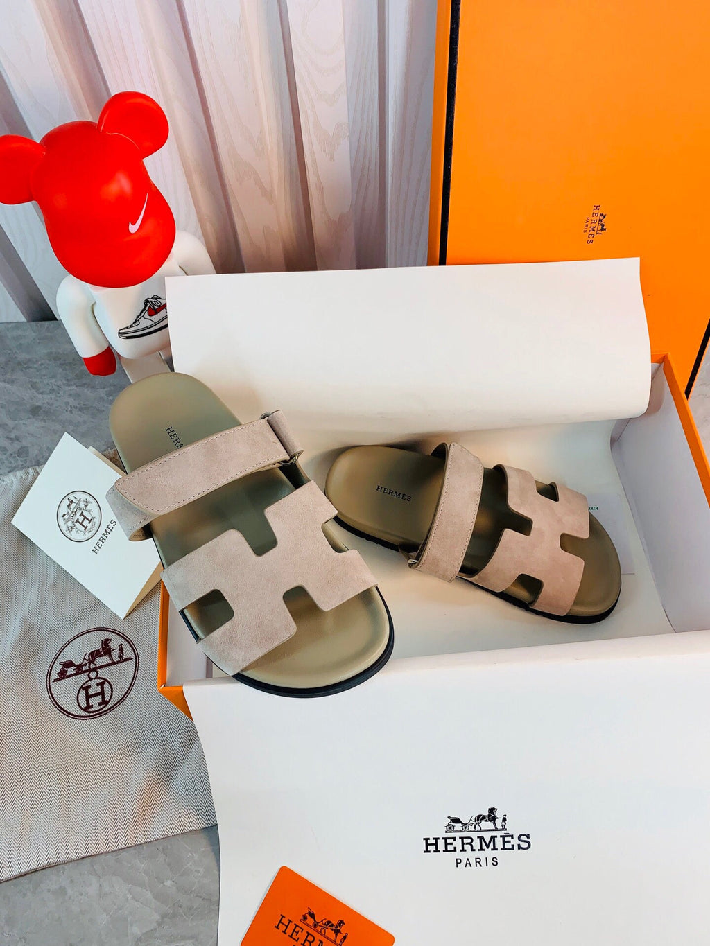 Hermes Women Men Izmir sandal Sheep Skin H222851