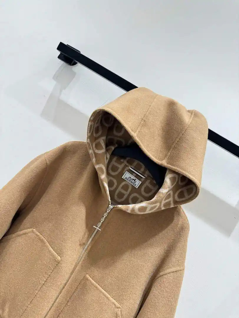 Hermes Women Monogram zipper Cashmere jacket H33364