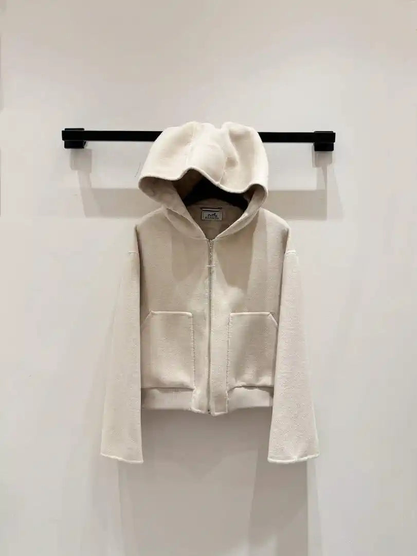 Hermes Women Monogram zipper Cashmere jacket H33365