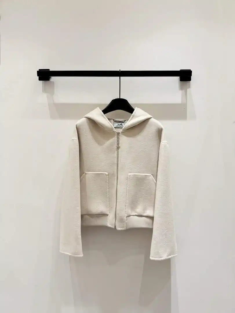 Hermes Women Monogram zipper Cashmere jacket H33365