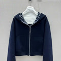 Hermes Women Monogram zipper Cashmere jacket H33366