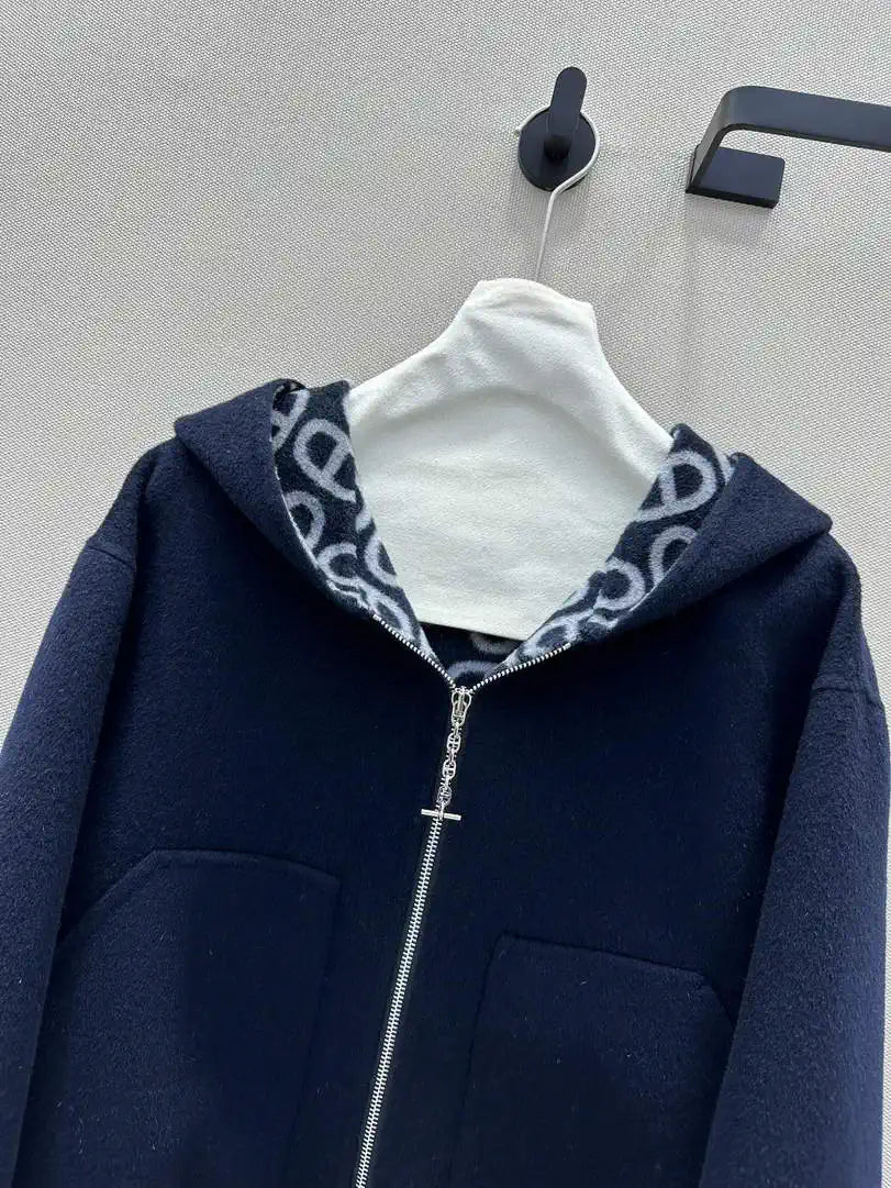 Hermes Women Monogram zipper Cashmere jacket H33366