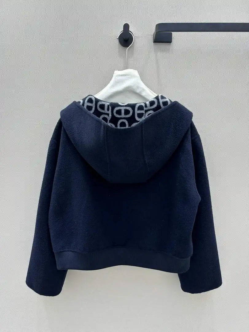 Hermes Women Monogram zipper Cashmere jacket H33366