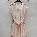 Hermes Women Mulberry silk rope loop pattern print H77205