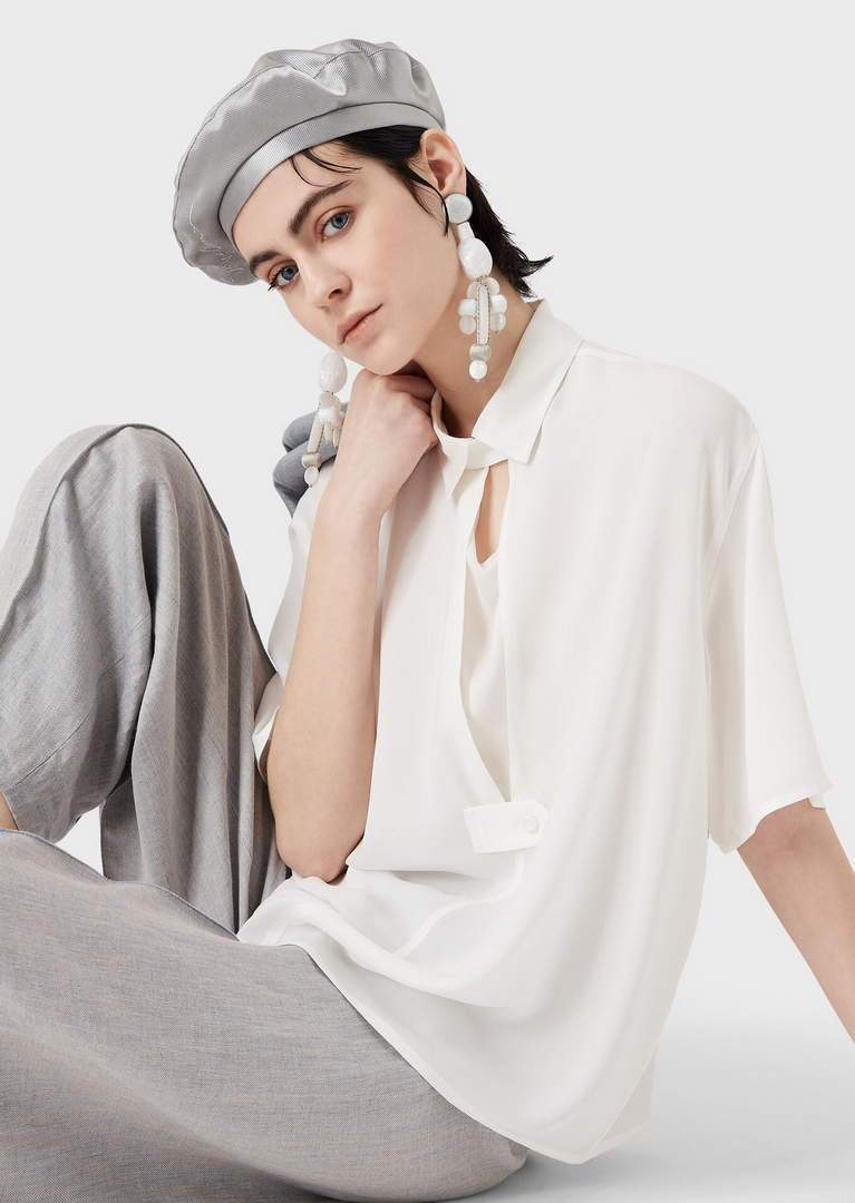 Hermes Women¡¯s Silk Shirts Designer Hermes Clothing White 38086