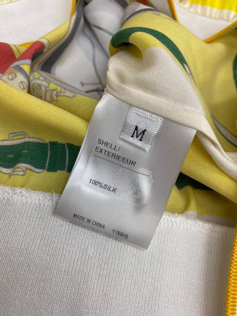 Hermes Women¡¯s Silk Shirts Designer Hermes Clothing Yellow 38088