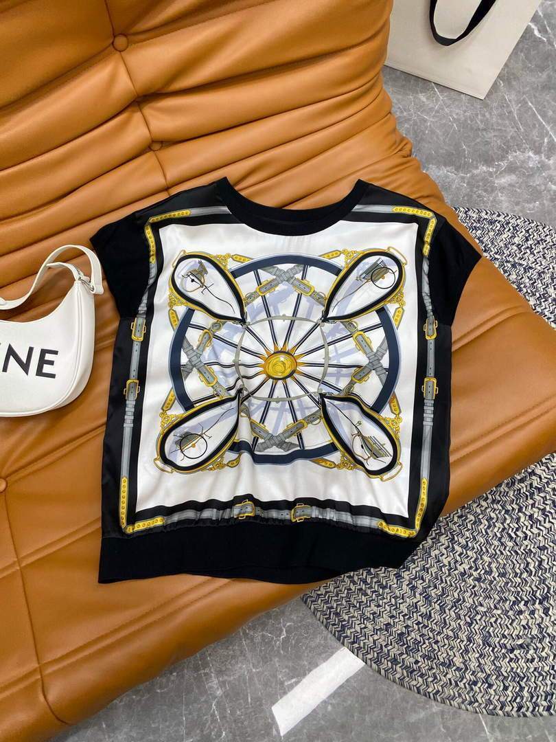 Hermes Women¡¯s Silk Shirts Designer Hermes Clothing Black 38087