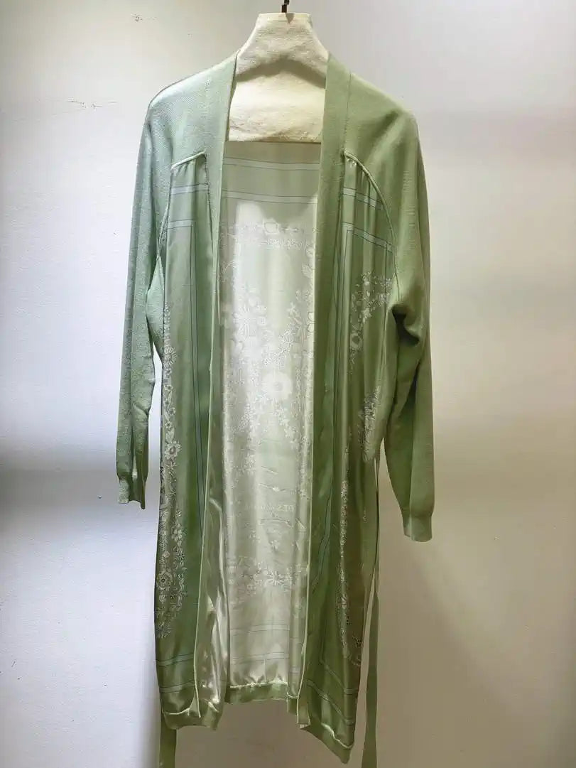 Hermes Women Silk and knit bathrobe dress H33336